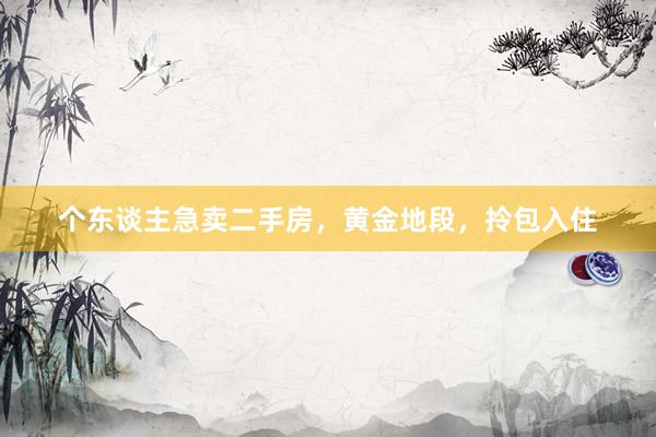 个东谈主急卖二手房，黄金地段，拎包入住